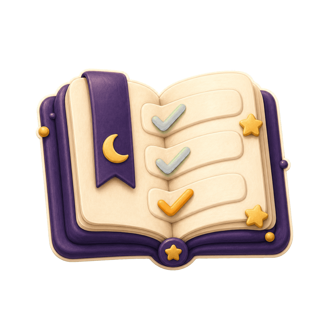 Illustration of small bedtime routine steps with gentle check marks